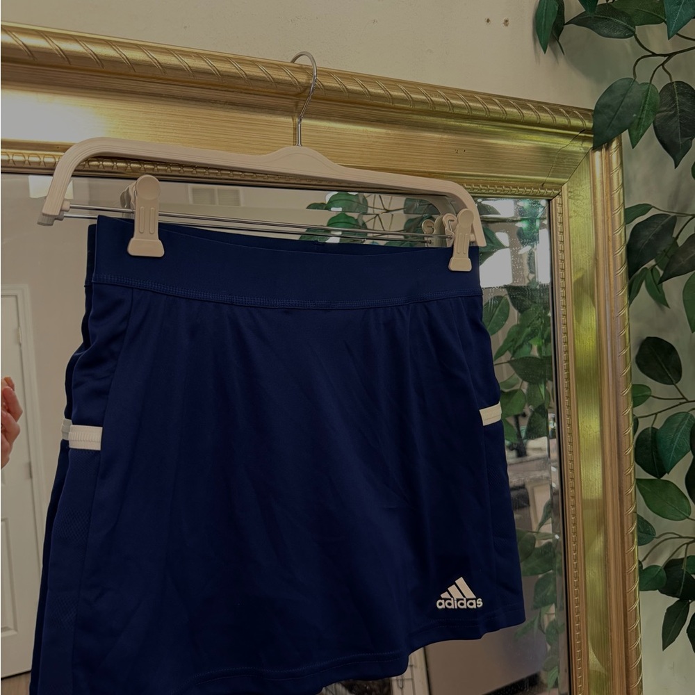 NWT- adidas Navy Blue Athletic Skort with White Trim